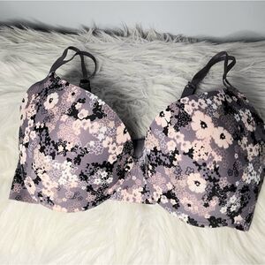 Kensie underwire lavender floral bra size 36D very soft